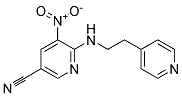 5-Nitro-6-(2-pyridin-4-yl-ethylamino)-nicotinonitrile Struktur