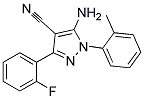 5-amino-3-(2-fluorophenyl)-1-(2-methylphenyl)-1H-pyrazole-4-carbonitrile Struktur