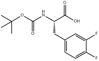 2-[(tert-butoxycarbonyl)amino]-3-(3,4-difluorophenyl)propanoic acid Struktur