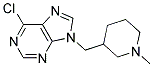 6-chloro-9-[(1-methylpiperidin-3-yl)methyl]-9H-purine Struktur