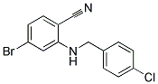 4-Bromo-2-(4-chloro-benzylamino)-benzonitrile Struktur