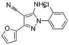 5-amino-1-(2-chlorophenyl)-3-furan-2-yl-1H-pyrazole-4-carbonitrile Struktur