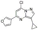 7-chloro-3-cyclopropyl-5-furan-3-ylpyrazolo[1,5-a]pyrimidine Struktur