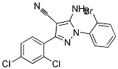 5-amino-1-(2-bromophenyl)-3-(2,4-dichlorophenyl)-1H-pyrazole-4-carbonitrile Struktur