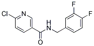 6-Chloro-N-(3,4-difluoro-benzyl)-nicotinamide Struktur