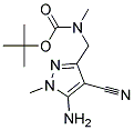 tert-butyl [(5-amino-4-cyano-1-methyl-1H-pyrazol-3-yl)methyl]methylcarbamate Struktur