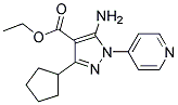 ethyl 5-amino-3-cyclopentyl-1-pyridin-4-yl-1H-pyrazole-4-carboxylate Struktur