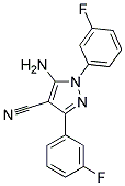 5-amino-3-(3-fluorophenyl)-1-(3-fluorophenyl)-1H-pyrazole-4-carbonitrile Struktur