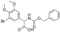 {[(benzyloxy)carbonyl]amino}(3-bromo-4,5-dimethoxyphenyl)acetic acid Struktur