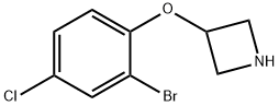 3-(2-Bromo-4-chloro-phenoxy)-azetidine Struktur