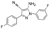 5-amino-3-(4-fluorophenyl)-1-(3-fluorophenyl)-1H-pyrazole-4-carbonitrile Struktur