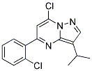 7-chloro-5-(2-chlorophenyl)-3-(1-methylethyl)pyrazolo[1,5-a]pyrimidine Struktur