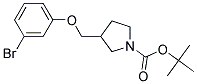 3-(3-Bromo-phenoxymethyl)-pyrrolidine-1-carboxylic acid tert-butyl ester Struktur