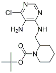 tert-butyl 2-{[(5-amino-6-chloropyrimidin-4-yl)amino]methyl}piperidine-1-carboxylate Struktur