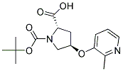 (2S,4R)-1-(tert-butoxycarbonyl)-4-[(2-methylpyridin-3-yl)oxy]pyrrolidine-2-carboxylic acid Struktur