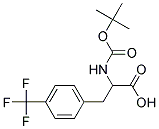 2-[(tert-butoxycarbonyl)amino]-3-[4-(trifluoromethyl)phenyl]propanoic acid Struktur