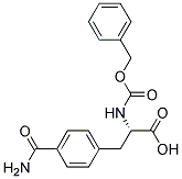 (2S)-2-{[(benzyloxy)carbonyl]amino}-3-(4-carbamoylphenyl)propanoic acid Struktur