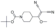 tert-butyl 4-(2,2-dicyano-1-methoxyethenyl)piperidine-1-carboxylate Struktur