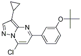 5-(3-tert-butoxyphenyl)-7-chloro-3-cyclopropylpyrazolo[1,5-a]pyrimidine Struktur