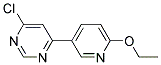 4-Chloro-6-(6-ethoxy-pyridin-3-yl)-pyrimidine Struktur