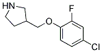 3-(4-Chloro-2-fluoro-phenoxymethyl)-pyrrolidine Struktur