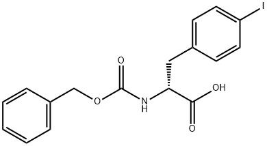 (2R)-2-{[(benzyloxy)carbonyl]amino}-3-(4-iodophenyl)propanoic acid Struktur