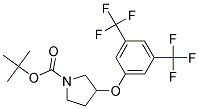 3-(3,5-Bis-trifluoromethyl-phenoxy)-pyrrolidine-1-carboxylic acid tert-butyl ester Struktur