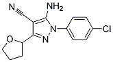 5-amino-1-(4-chlorophenyl)-3-(tetrahydrofuran-2-yl)-1H-pyrazole-4-carbonitrile Struktur