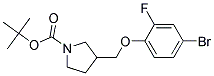 3-(4-Bromo-2-fluoro-phenoxymethyl)-pyrrolidine-1-carboxylic acid tert-butyl ester Struktur