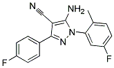 5-amino-1-(5-fluoro-2-methylphenyl)-3-(4-fluorophenyl)-1H-pyrazole-4-carbonitrile Struktur