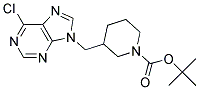 tert-butyl 3-[(6-chloro-9H-purin-9-yl)methyl]piperidine-1-carboxylate Struktur