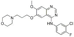 4-(3-CHLORO-4-FLUOROANILINO)-7-METHOXY-6-(3-MORPHOLINOPROPOXY)QUINAZOLINE Struktur