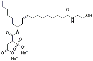 Sulfosuccinic acid, ricinoleic acid monoethanolamide ester, disodium salt Struktur