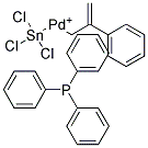 (B-METHYLENEPHENETHYL)TRICHLOROSTANNYL(TRIPHENYLPHOSPHINE)PALLADIUM(II) Struktur