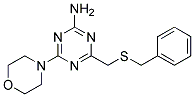 4-BENZYLTHIOMETHYL-6-MORPHOLINO-1,3,5-TRIAZIN-2-AMINE Struktur