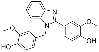 4-((2-(4-HYDROXY-3-METHOXYPHENYL)-1-BENZIMIDAZOLYL)METHYL)-2-METHOXYPHENOL Struktur