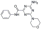 4-AMINO-6-MORPHOLINO-N-PHENYL-1,3,5-TRIAZINE-2-CARBOXAMIDE Struktur