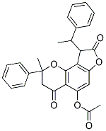 5-ACETOXY-2-METHYL-9-(A-METHYLBENZYL)-2-PHENYL-2,3-DIHYDROFURO(2,3-H)CHROMENE-4,8(9H)-DIONE Struktur