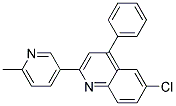 6-CHLORO-2-(6-METHYL-3-PYRIDYL)-4-PHENYLQUINOLINE Struktur