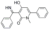 4-HYDROXY-3-(A-IMINOBENZYL)-1-METHYL-6-PHENYL-2(1H)-PYRIDINONE Struktur