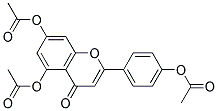 5,7-DIACETOXY-2-(P-ACETOXYPHENYL)-4-CHROMENONE Struktur