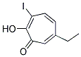 6-ETHYL-2-HYDROXY-3-IODO-2,4,6-CYCLOHEPTATRIEN-1-ONE Struktur