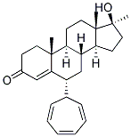 6A-(2,4,6-CYCLOHEPTATRIENYL)-17B-HYDROXY-17A-METHYL-4-ANDROSTEN-3-ONE Struktur