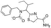 BENZYL(1-(4-CARBAMOYL-2-THIAZOLIN-2-YL)-2-METHYLBUTYL)CARBAMATE Struktur