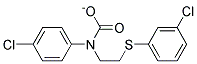 P-CHLOROPHENYL(2-(M-CHLOROPHENYLTHIO)ETHYL)CARBAMATE Struktur