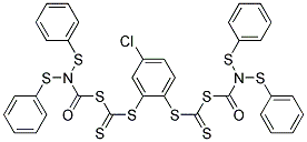 P-CHLOROPHENYLN,N-DIPHENYLTHIOCARBAMOYLTRITHIOCARBONATE Struktur