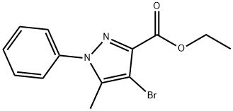 Ethyl4-Bromo-5-methyl-1-phenylpyrazole-3-carboxylate Struktur