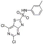 5,7-Dichlorothiazolo[4,5-d]pyrimidin-2-sulfonicacid(3-methylphenyl)amide Struktur