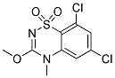 6,8-Dichloro-3-methoxy-4-methyl-4H-1,2,4-benzothiadiazin-1,1-dioxide Struktur