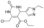 6-Chloromethyl-4-(1-ethyl-1H-pyrazol-4-yl)-2-oxo-1,2,3,4-tetrahydro-pyrimidine-5-carboxylicacidethylester Struktur